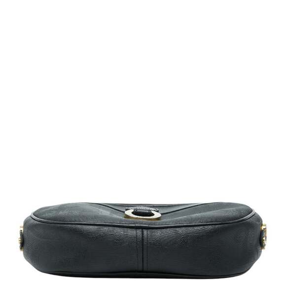 CHRISTIAN DIOR Black Leather Trotter Shoulder Bag